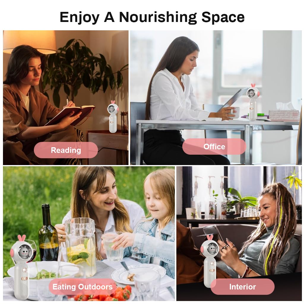 MAYCREATE Face Mist Sprayer Nano Portable Face Steamer Mini Nano Face Mist Face Mister Skin Moisturizing Facial Sprayer - USB Rechargeable, Night Light Design MAYCREATE Face Mist Sprayer Nano Portable Face Steamer Mini Nano Face Mist Face Mister Skin Moisturizing Facial Sprayer - USB Rechargeable, Night Light Design